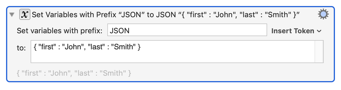  Set Variables to JSON  